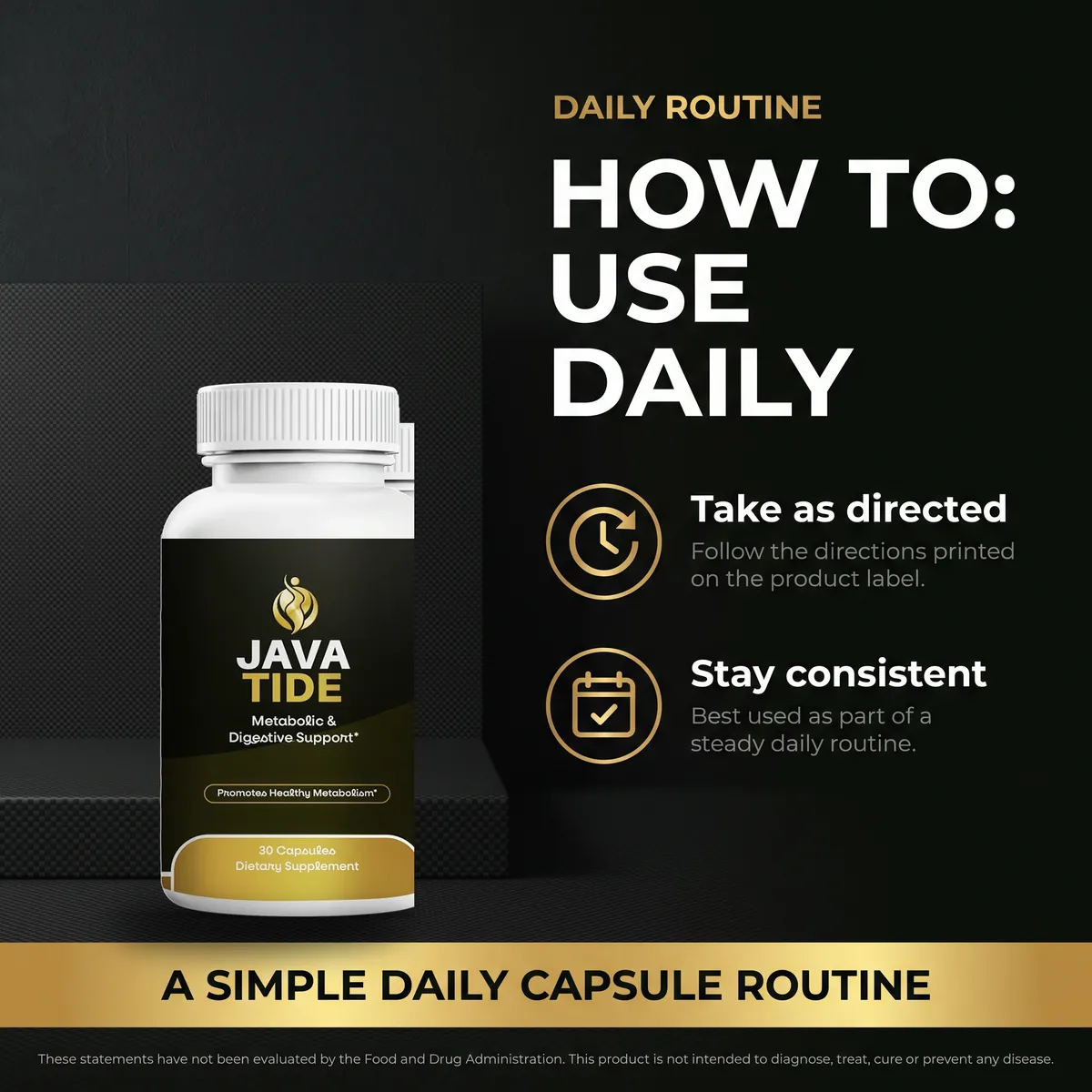 How to use Javatide daily: take as directed and stay consistent